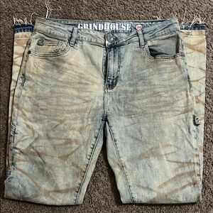 Denim&Co Men's Relaxed Tan and Blue Jeans